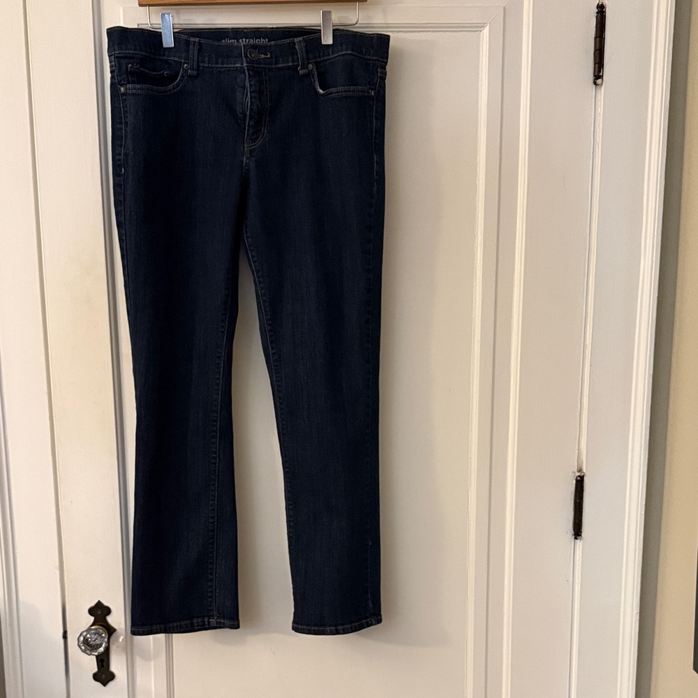 JCPenney Women's Straight Leg Jeans - Dark Blue